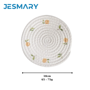 Tấm lót bàn ăn placemat hình tròn bằng sợi cotton dệt thấm nước tốt